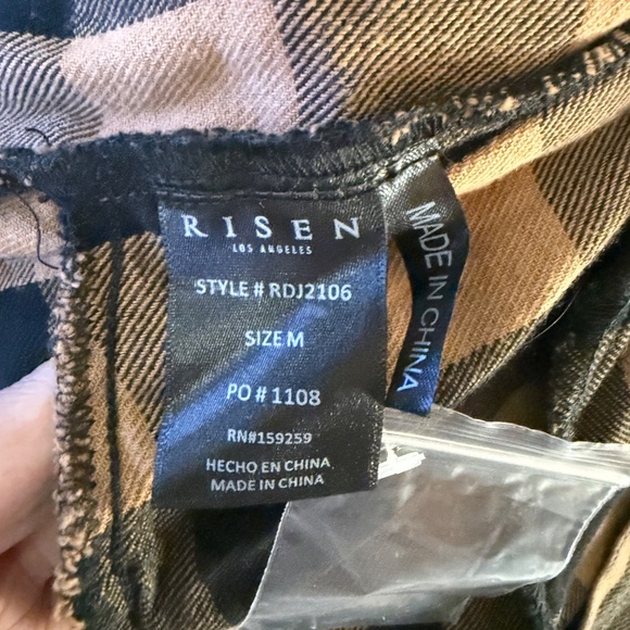 RISEN PLAID LONG HOODED SHACKET - Picture 7 of 11